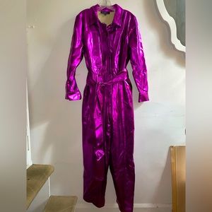 Eloquii Metallic Pink Jumpsuit